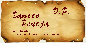 Danilo Peulja vizit kartica